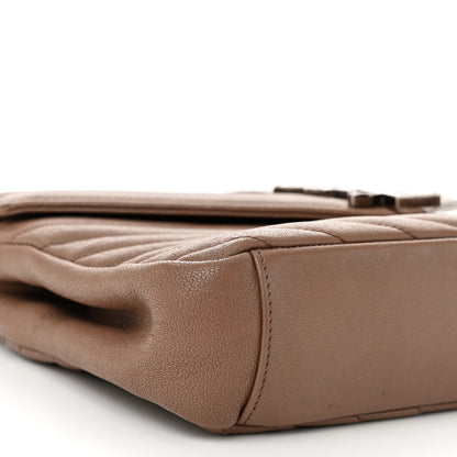 Saint Laurent Sheepskin Matelasse Chevron Monogram Medium College Bag Fard 9 of 12