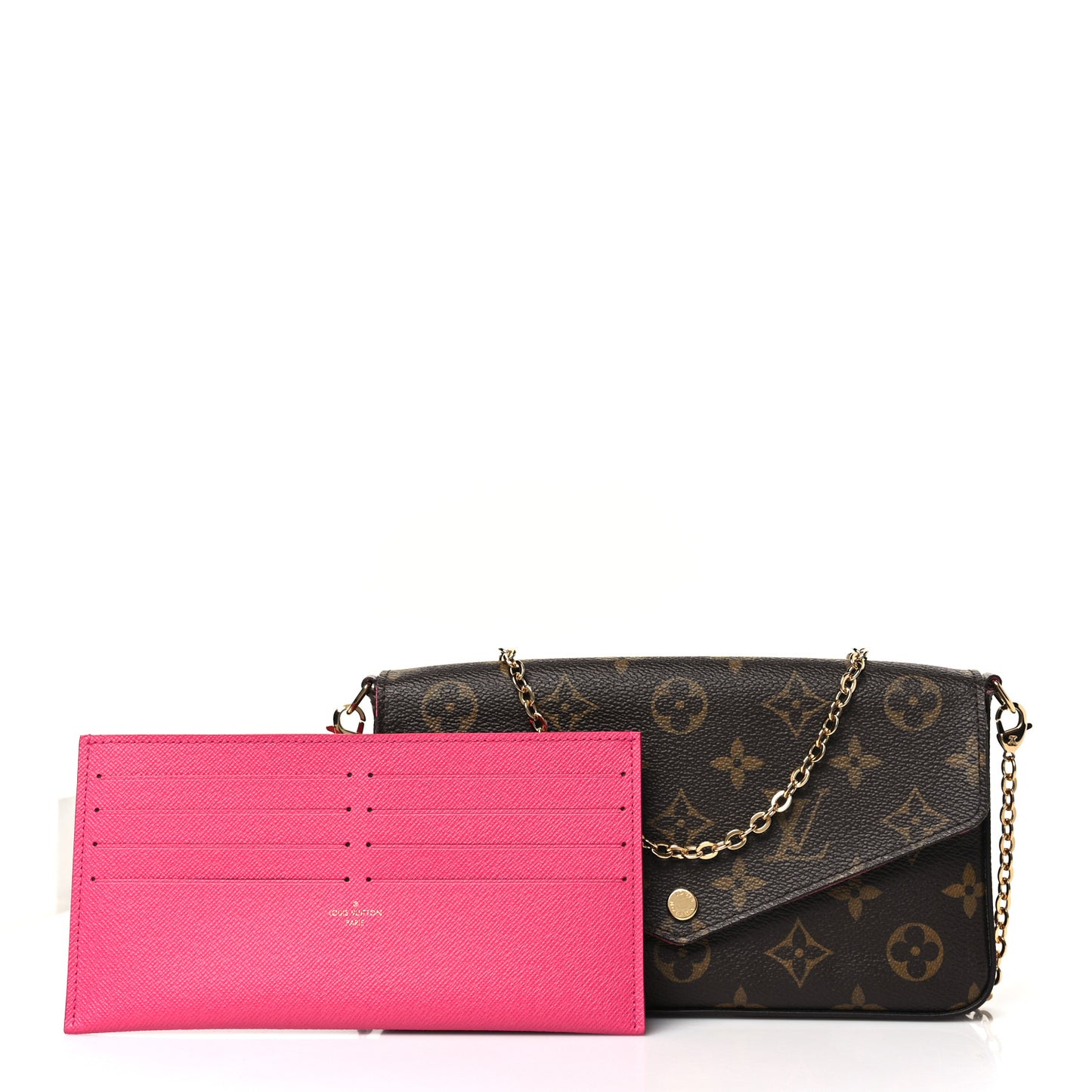 Monogram My LV World Tour Pochette Felicie Chain Wallet Hot Pink