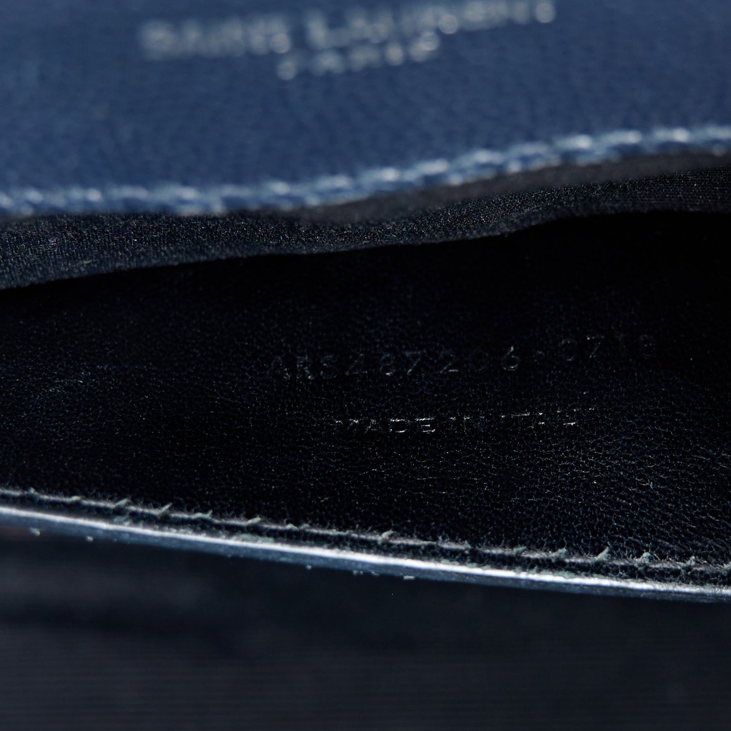 Grain De Poudre Textured Mixed Matelasse Triquilt Medium Monogram Satchel Deep Marine