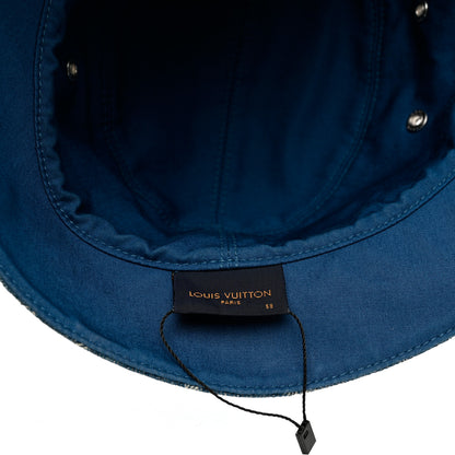 Louis Vuitton Monogram Denim Transformable Bob Bucket Hat 58 Blue 6 of 9