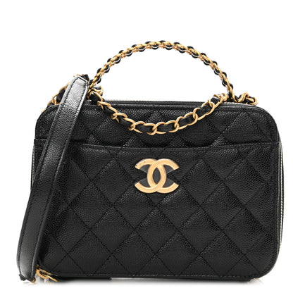 Chanel Caviar Quilted Small Pick Me Up Vanity Case Black 1 of 11