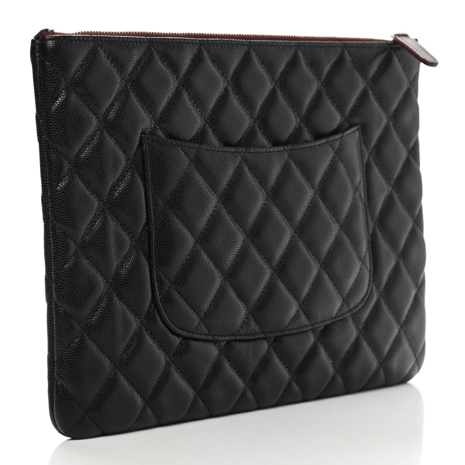 Chanel Caviar Quilted Medium Cosmetic Case Black 3 of 8