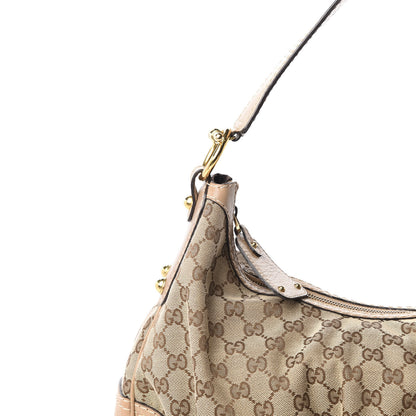 Gucci Monogram Medium Jockey Hobo Beige 10 of 10