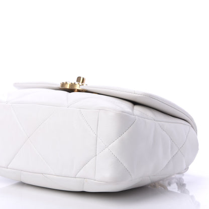 Chanel Goatskin Quilted Medium 19 Flap White 9 of 11