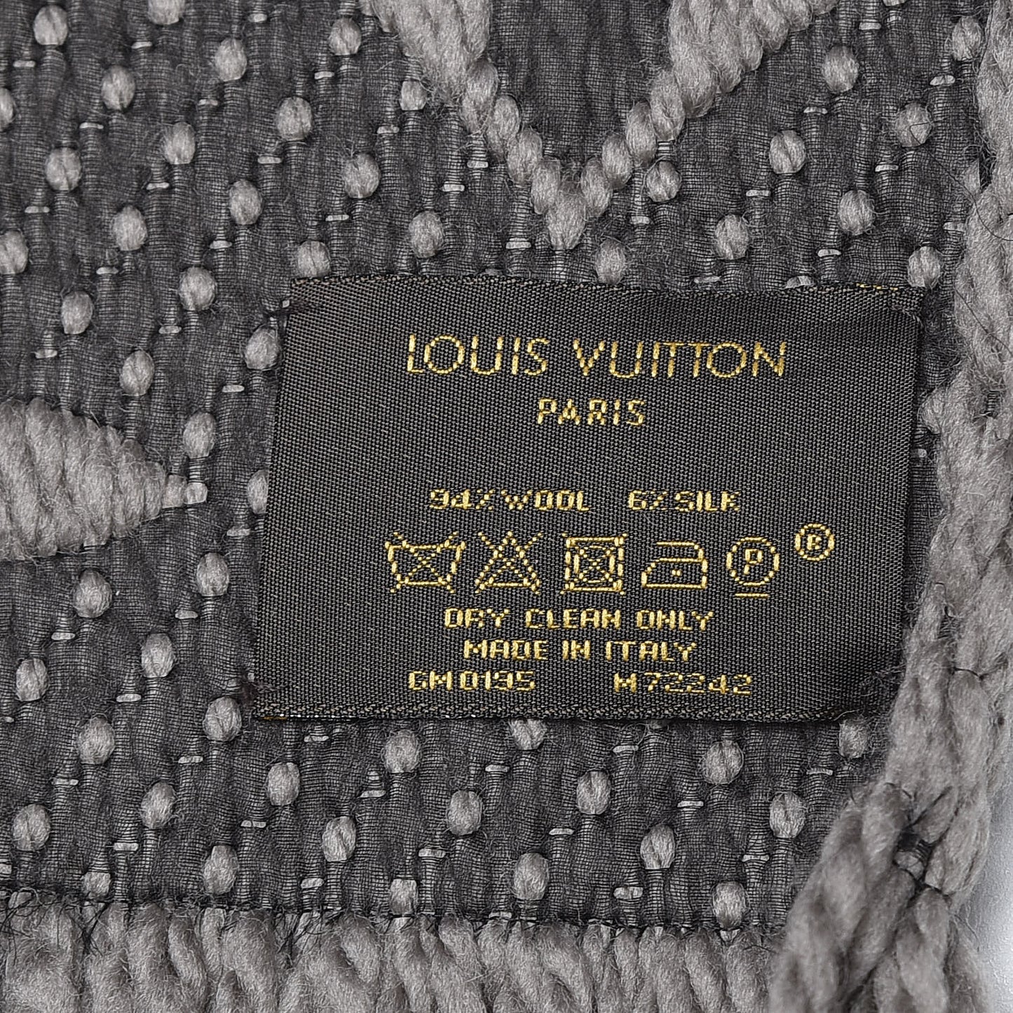 Wool Silk Logomania Scarf Verone