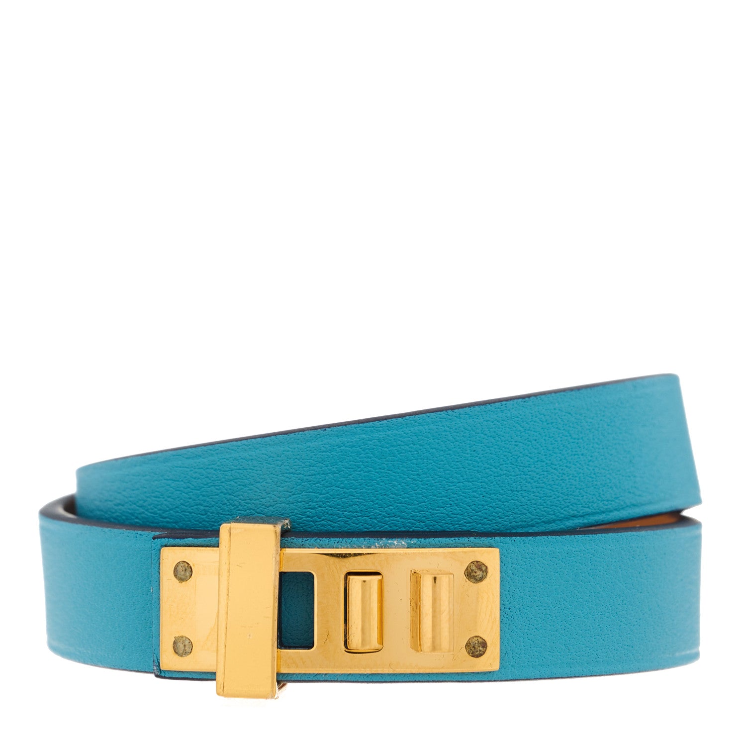 Hermes Swift Mini Dog Double Tour Bracelet Bleu du Nord 1 of 5