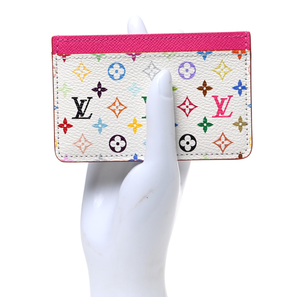 LV X TM Monogram Multicolor Card Holder Kawaii Pink