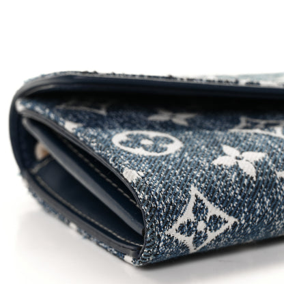 Louis Vuitton Monogram Jacquard Denim Sarah Wallet Bleu 7 of 8
