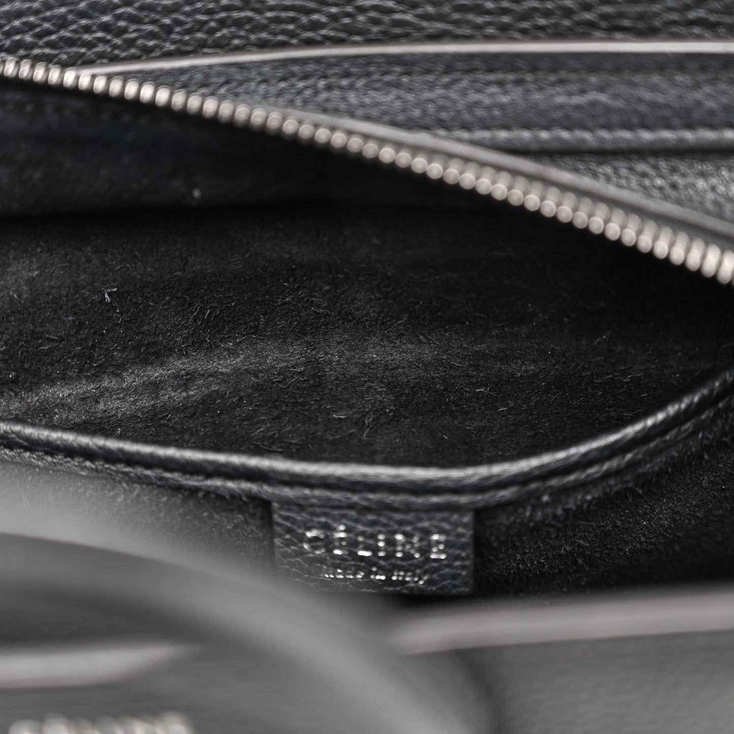 Drummed Calfskin Nano Luggage Black