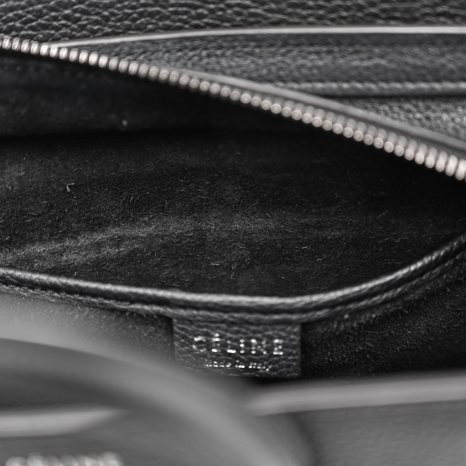 Celine Drummed Calfskin Nano Luggage Black 11 of 11