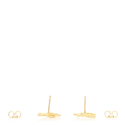 Tiffany 18K Yellow Gold Flower Stud Earrings 3 of 6