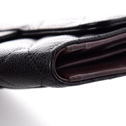 Chanel Caviar Quilted Long Flap Wallet Black 6 of 13