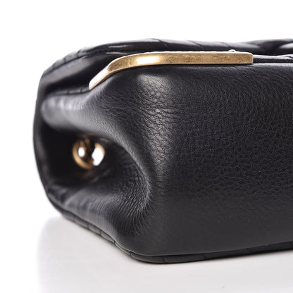 Chanel Calfskin Chevron Quilted Mini Rock The Corner Flap Black 8 of 10