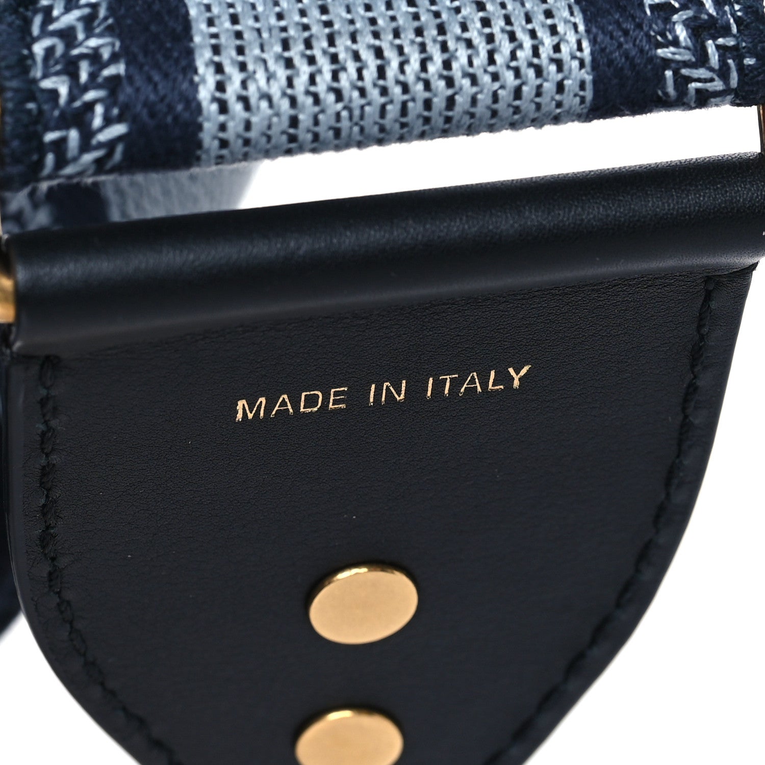 Christian Dior Canvas Embroidered Shoulder Strap Blue 4 of 4