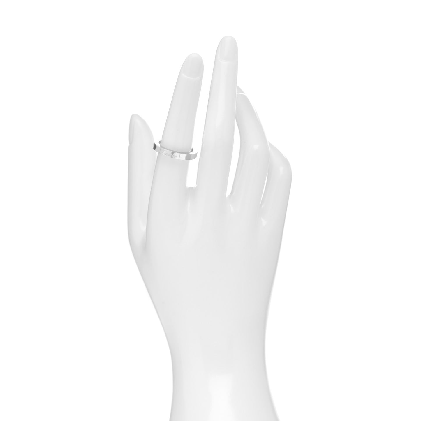18K White Gold Lanieres Ring 53 6.5