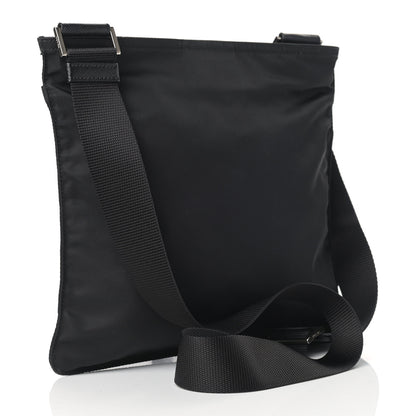 Prada Nylon Vela Flat Messenger Bag Black 3 of 14