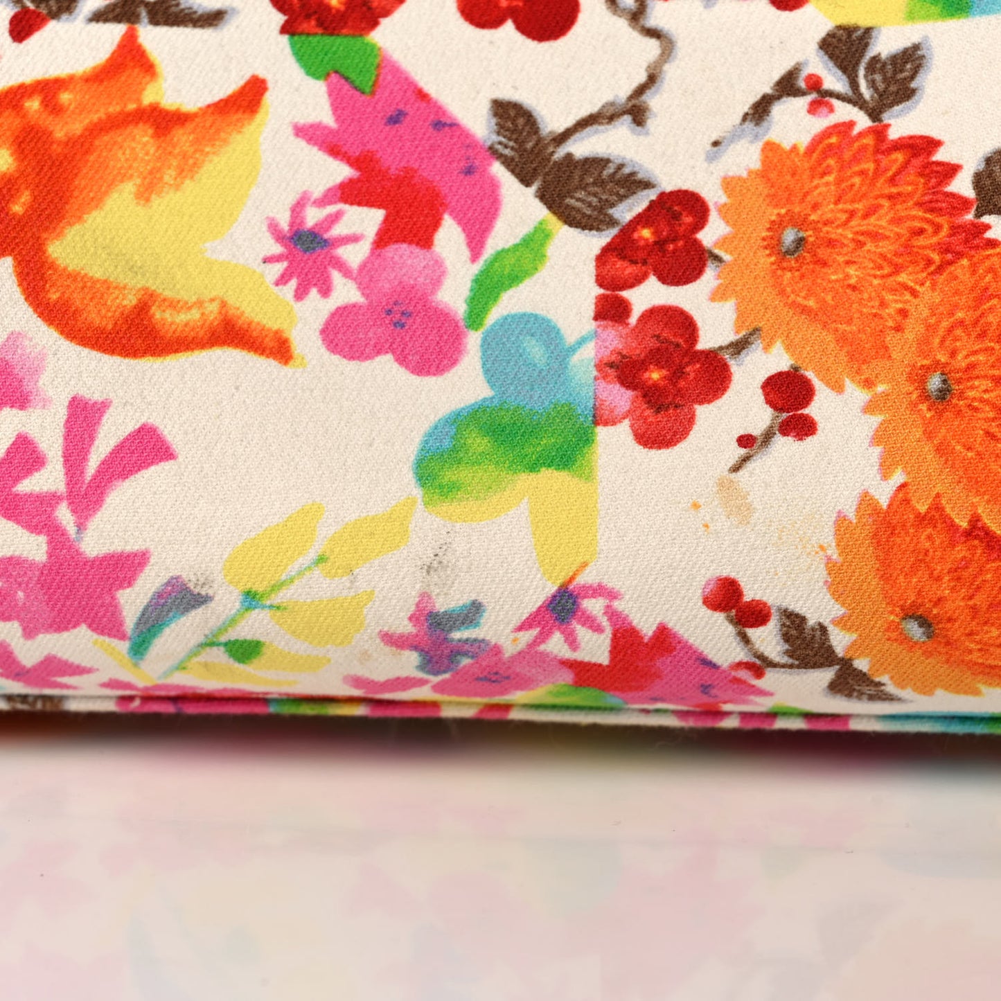 Canvas Floral Frame Satchel