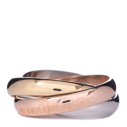 Cartier 18K Pink Yellow White Gold Classic Les Must De Trinity Ring 52 6 1 of 5