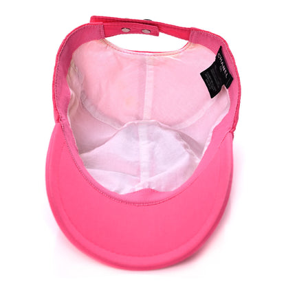 Chanel Cotton CC Cap Hat Fuchsia Orange 6 of 8