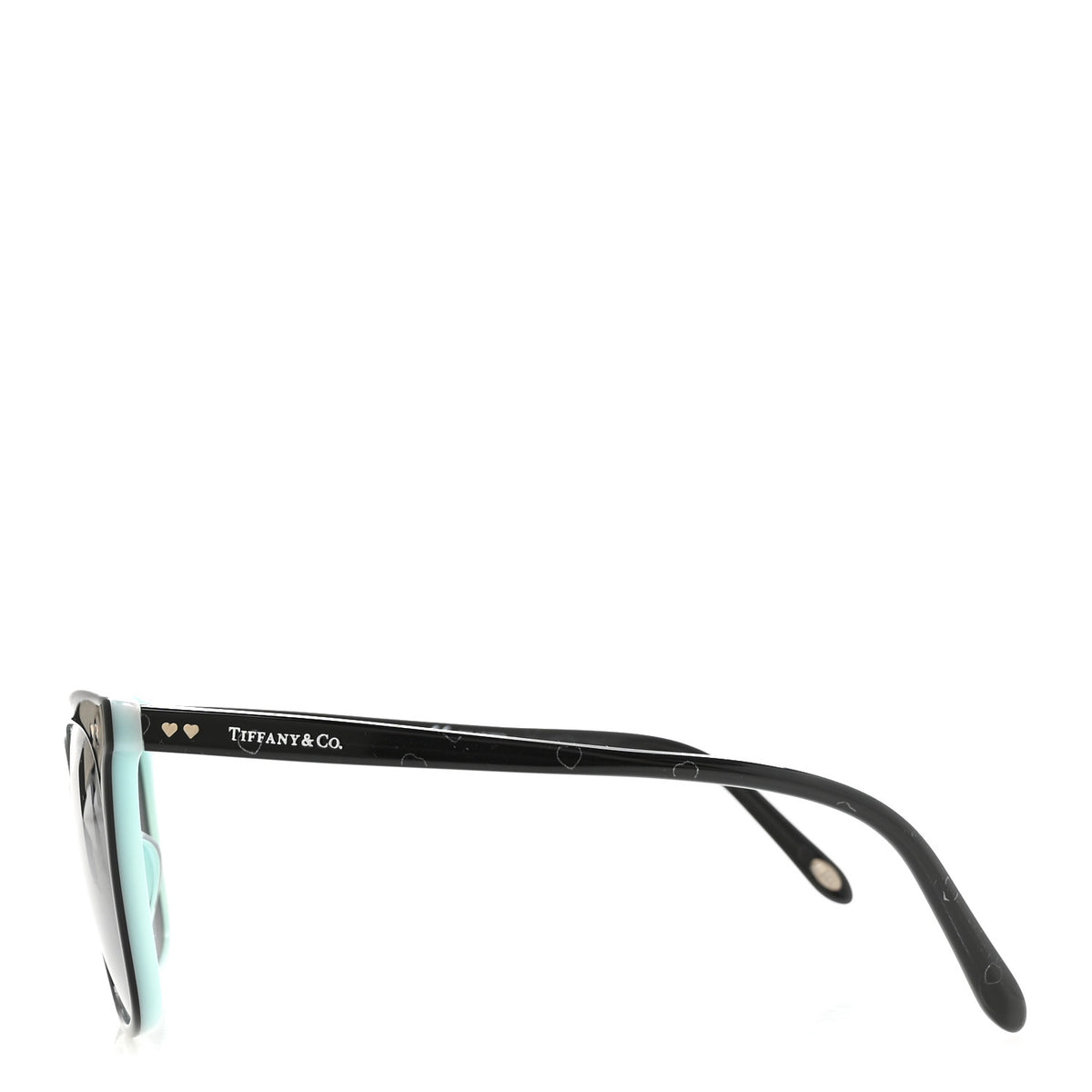 Tiffany Acetate TF4140-F Heart Sunglasses Black Blue 3 of 10