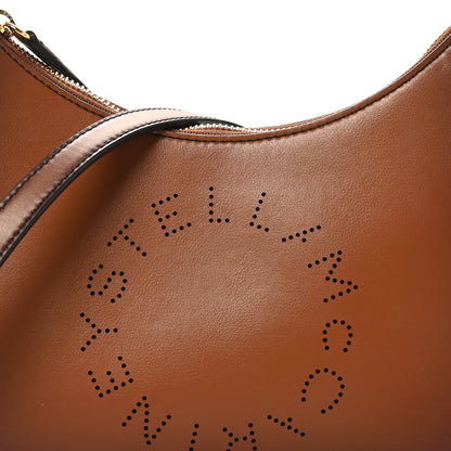 Stella McCartney Eco Alter Nappa Perforated Logo Shoulder Bag Brown 7 of 9