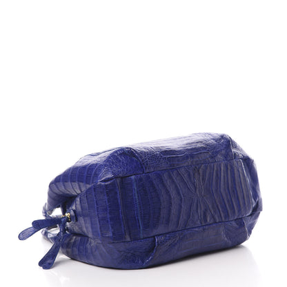 Nancy Gonzalez Crocodile Hobo Blue 4 of 15