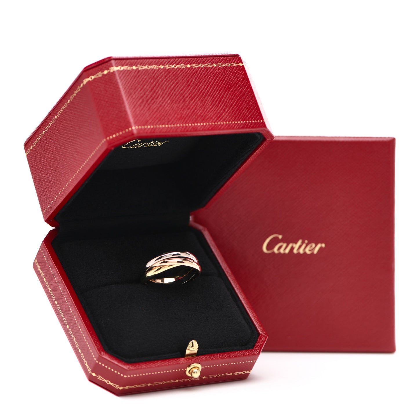 18K Pink Yellow White Gold Small Trinity Ring 60 9