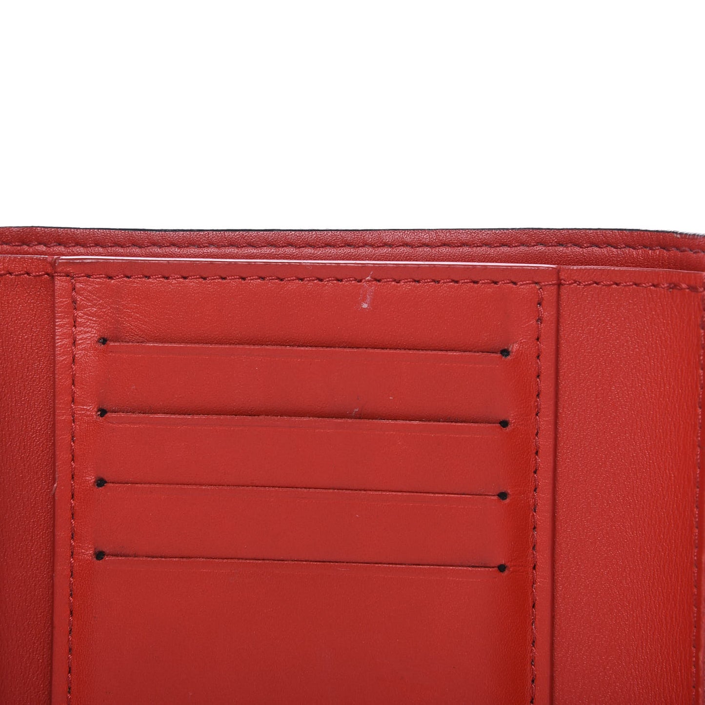 Monogram Flower Lock Compact Wallet Coquelicot