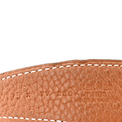 Hermes Togo Box 32mm Striee H Belt 105 42 Gold Black 5 of 7