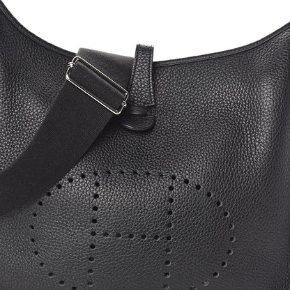 Hermes Taurillon Clemence Evelyne III PM Black 8 of 10