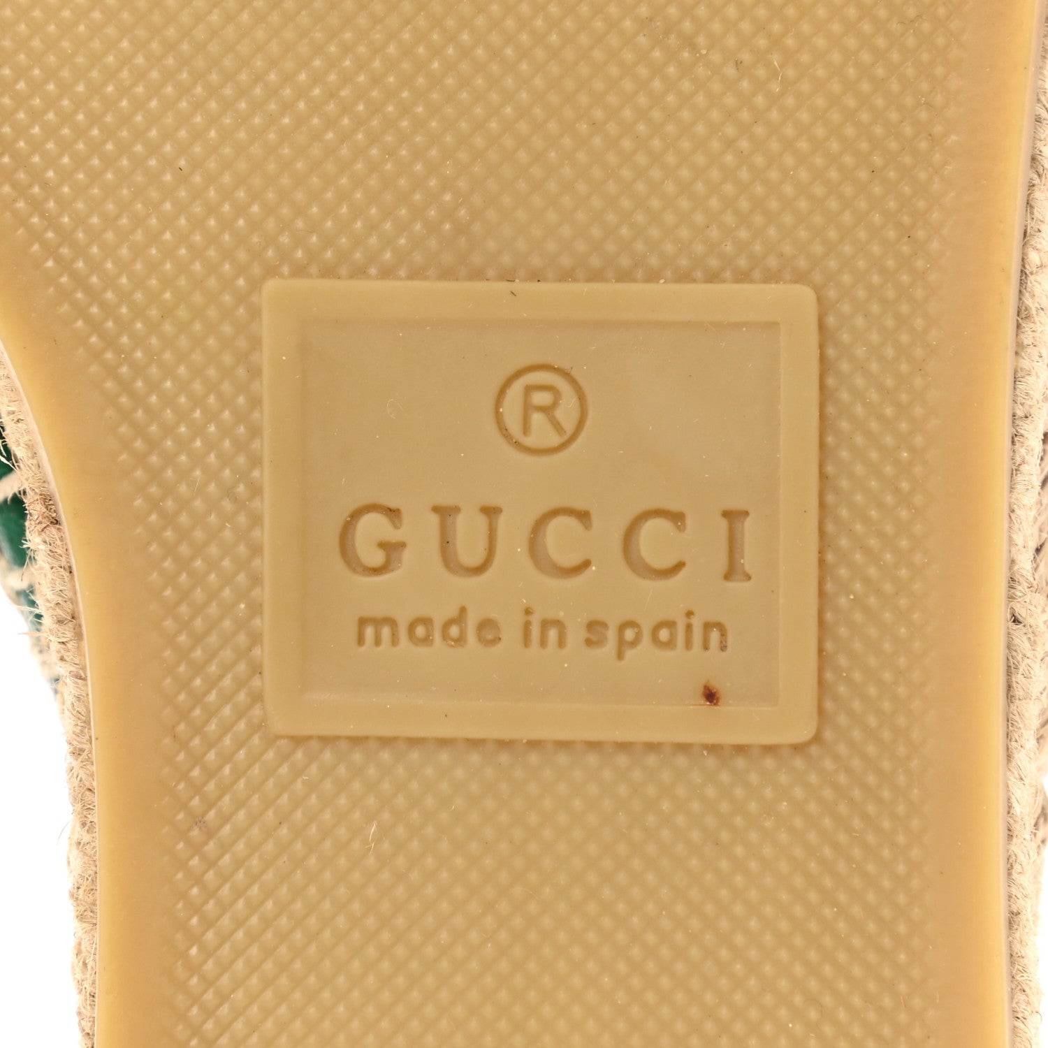 Gucci Malaga Kid Perforated Criss Cross Espadrille Slide Sandals 37 Emerald Hibiscus Red 6 of 10