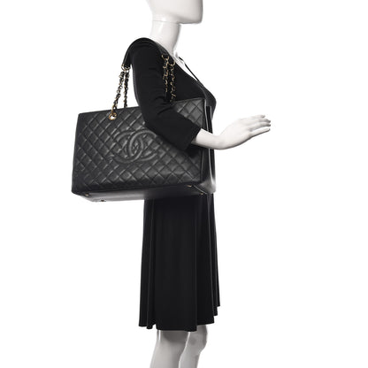 Chanel Caviar Quilted XL Grand Shopping Tote GST Black 2 of 9