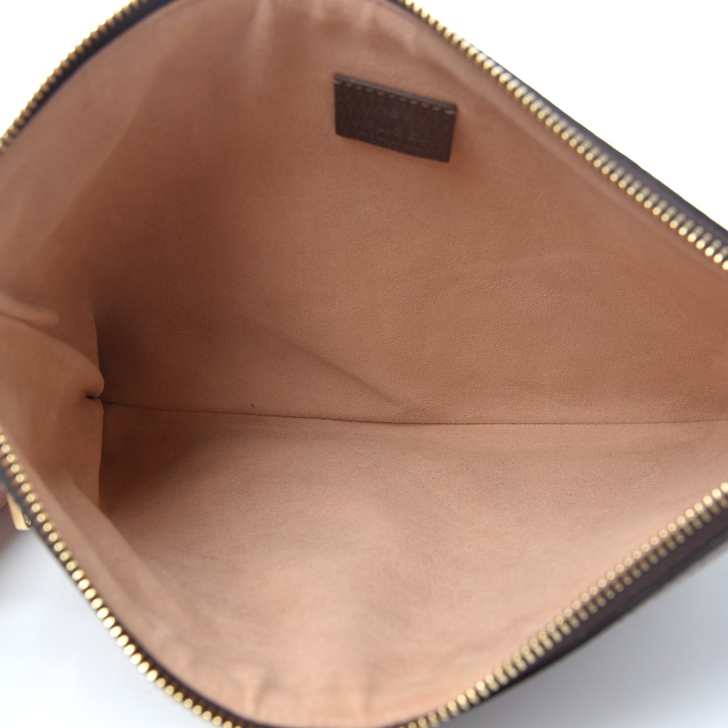 GG Supreme Monogram Large Ophidia Pouch Clutch Brown