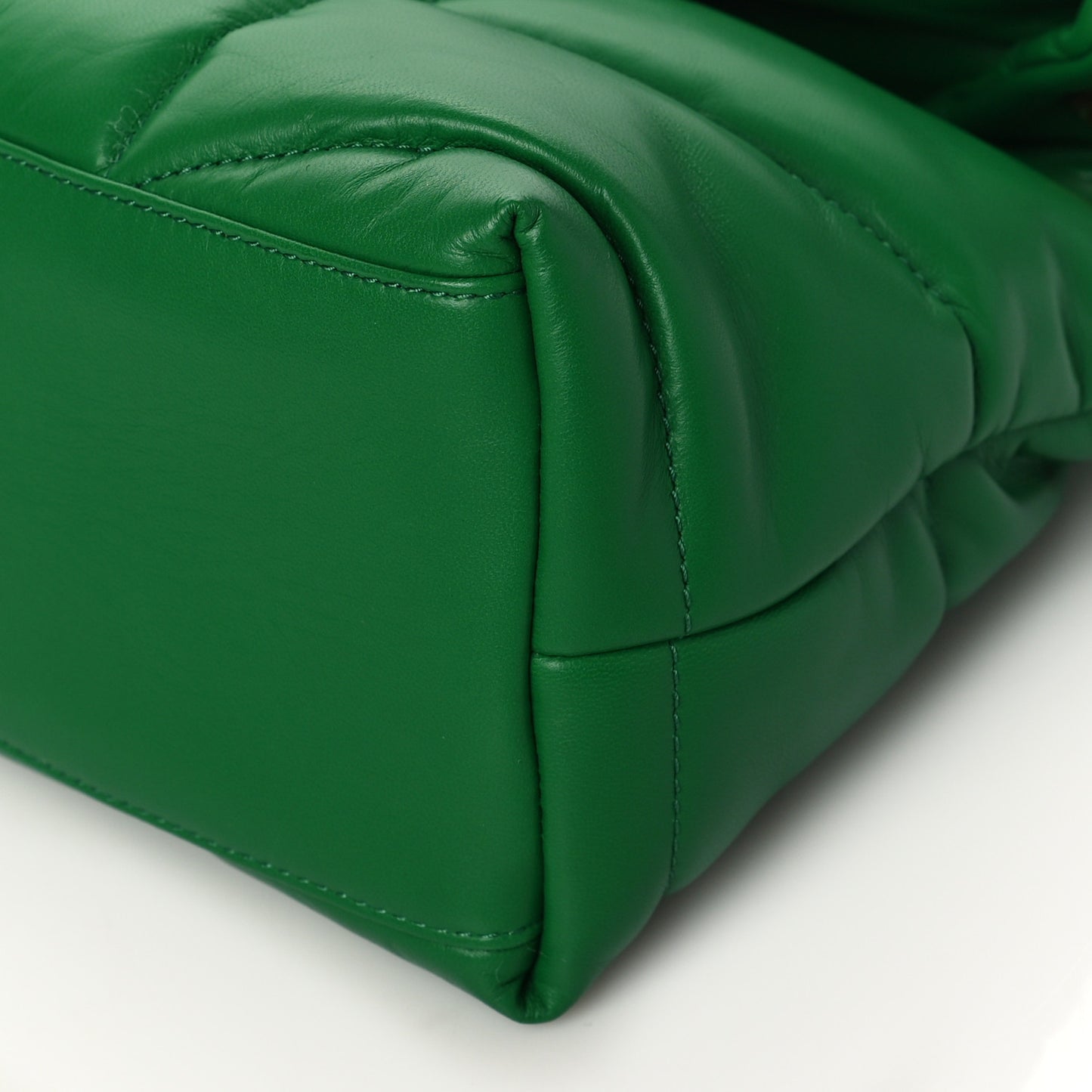 Lambskin Quilted Small Loulou Puffer Monogram Chain Satchel New Vert