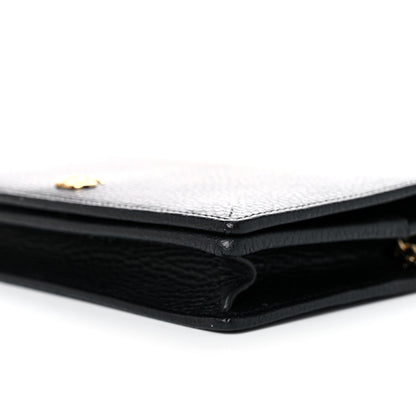 Gucci Calfskin Mini GG Marmont Chain Wallet Black 6 of 9