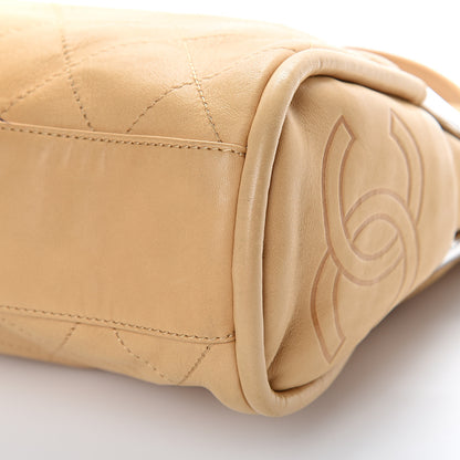 Chanel Lambskin Stitched Medium Ultimate Soft Tote Beige 9 of 13