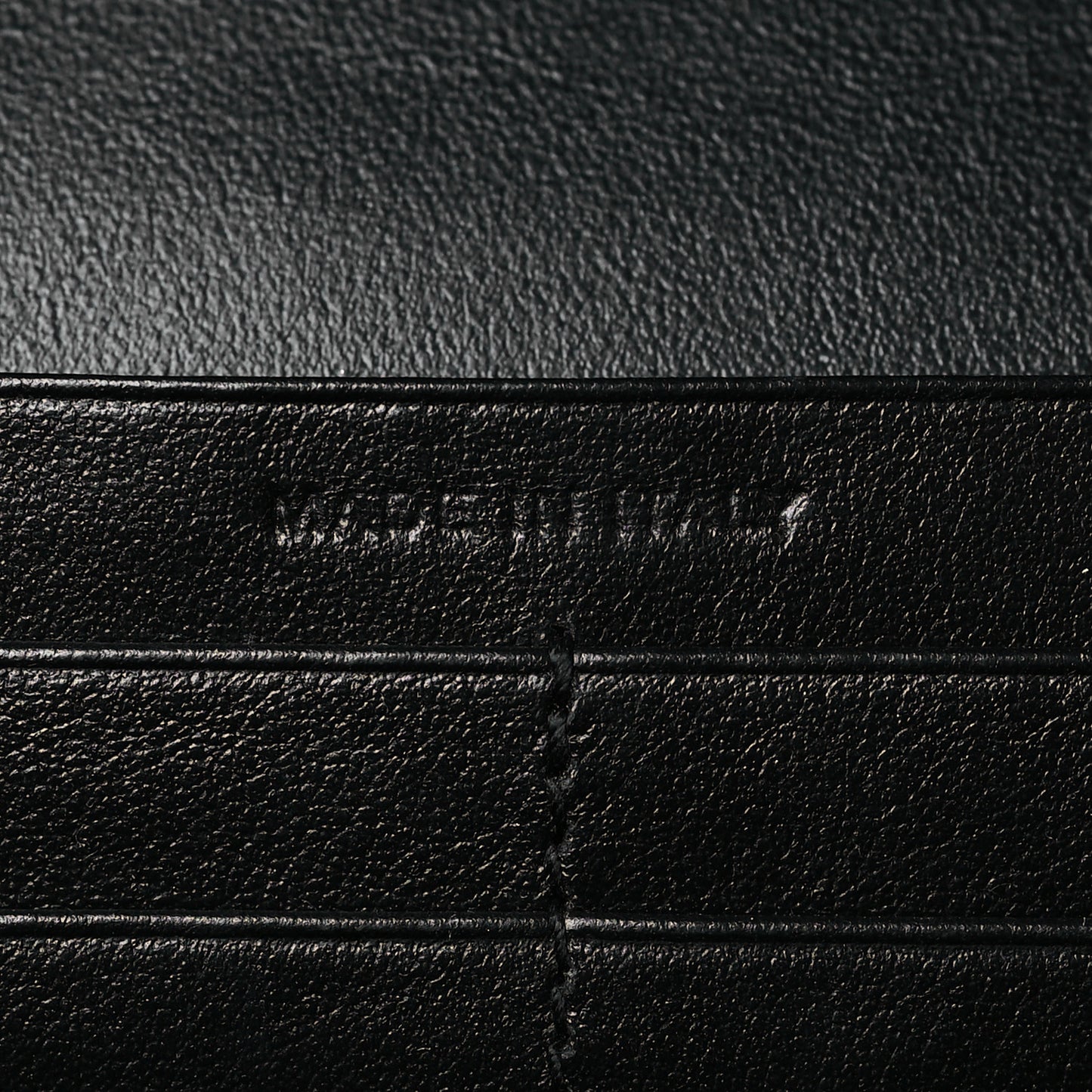 Calfskin Crocodile Embossed Monogram Chain Wallet Black