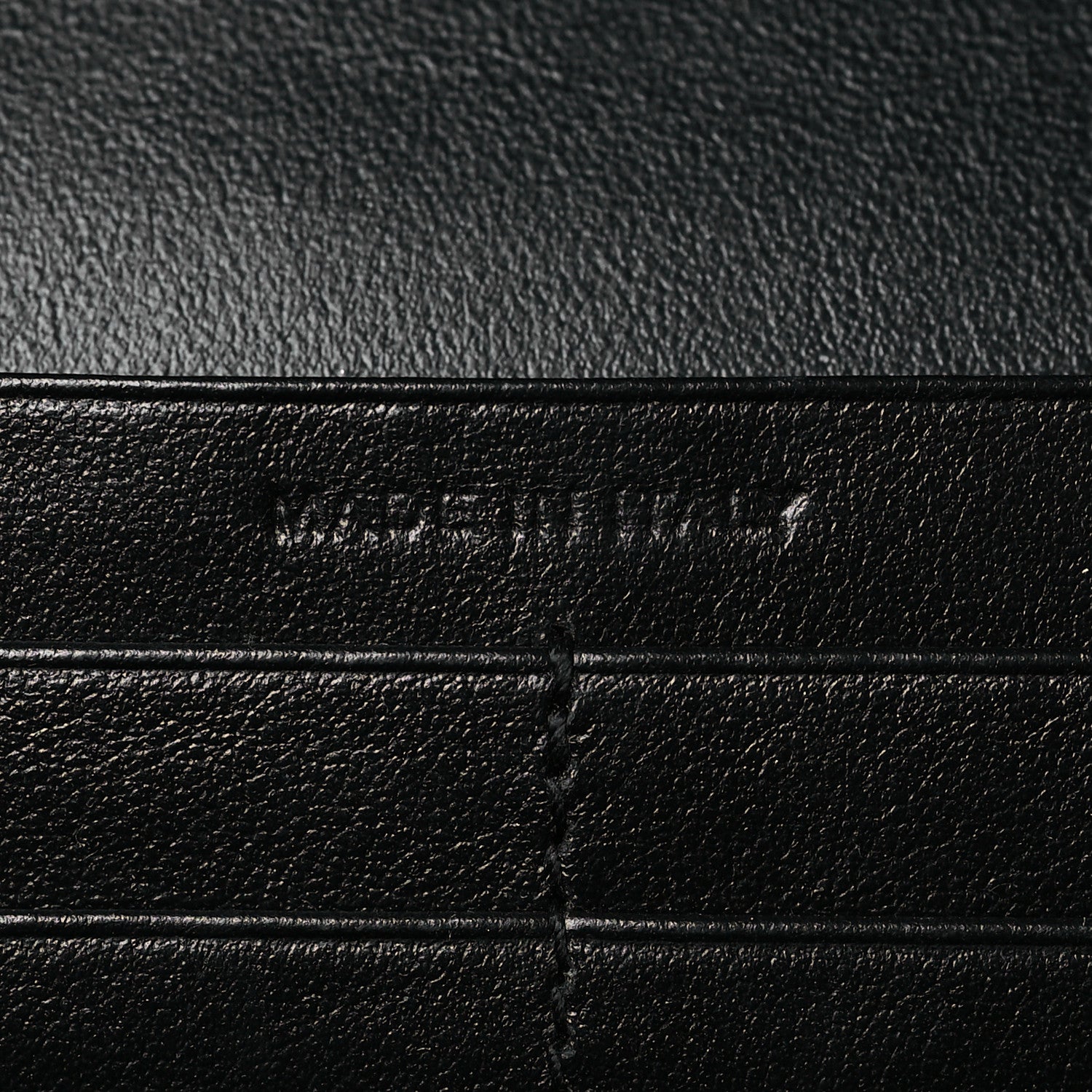 Saint Laurent Calfskin Crocodile Embossed Monogram Chain Wallet Black 7 of 10