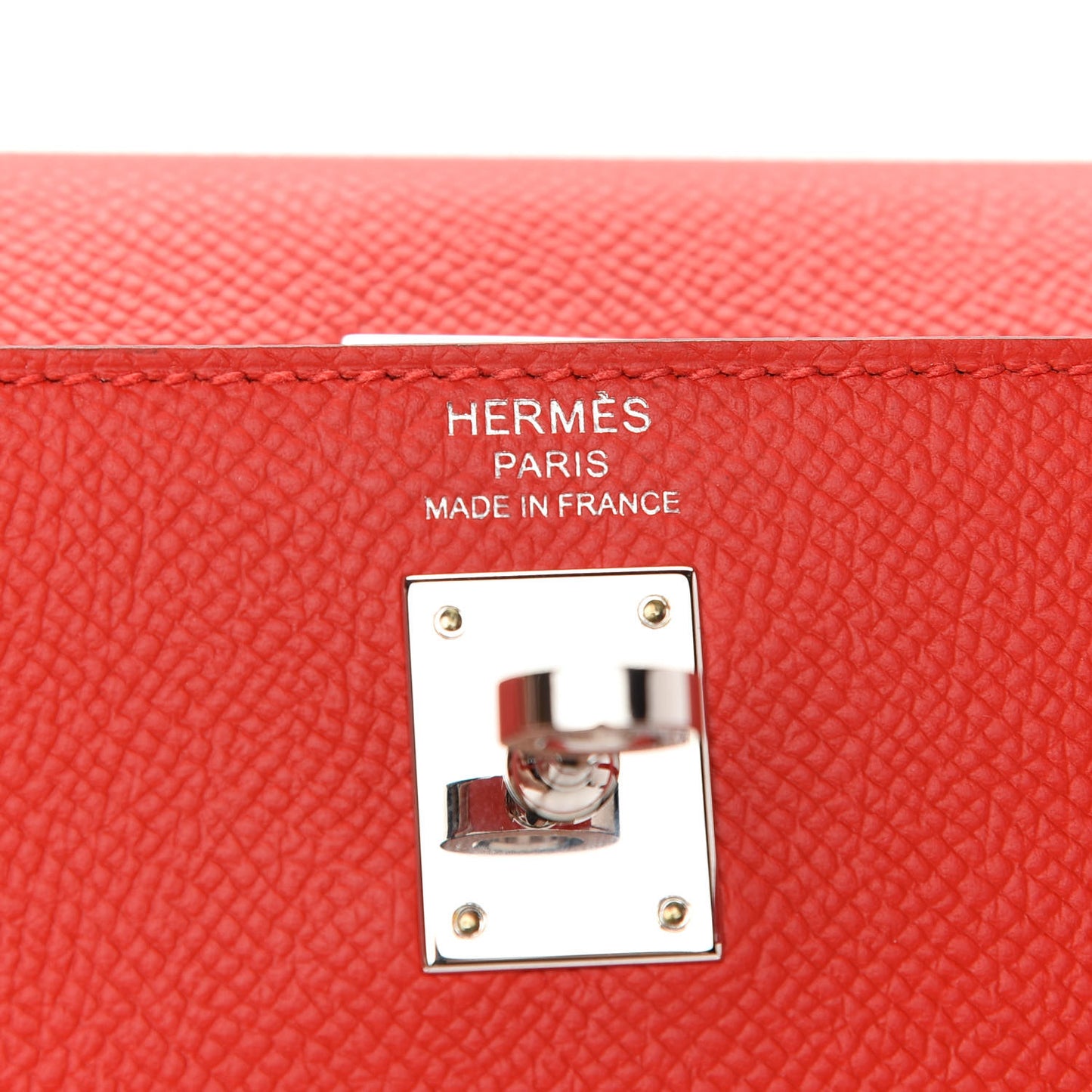 Epsom Verso Kelly Sellier 25 Rouge De Coeur Rouge Grenat