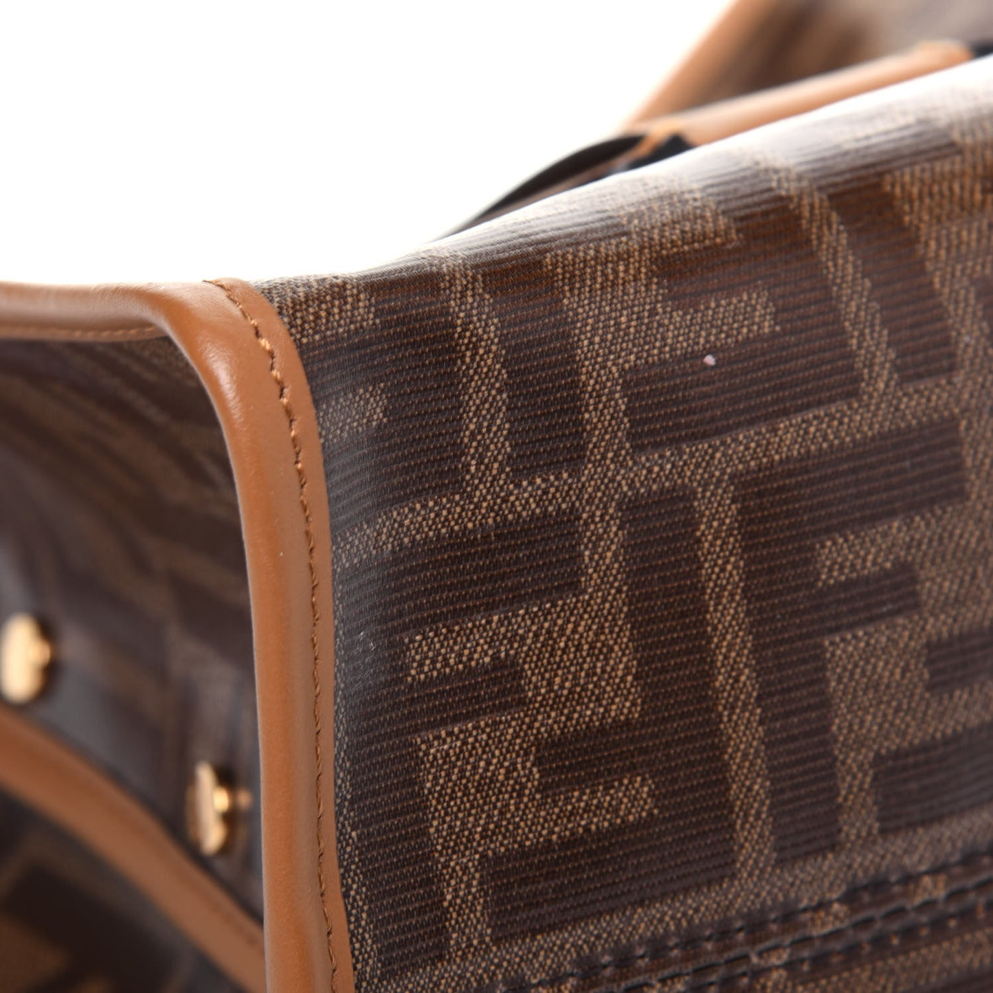 Glazed Fabric Vitello Century FF 1974 Stamp Patch Medium Peekaboo Defender Cover Mogano Panna Caramello