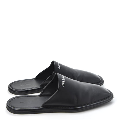 Balenciaga Smooth Calfskin Mens Cozy Slip-On Loafers 42 Black White 4 of 11