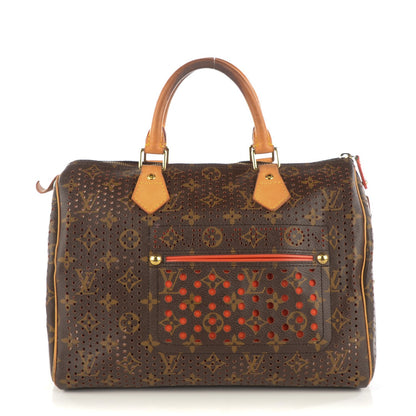 Louis Vuitton Monogram Perforated Speedy 30 Orange 1 of 9