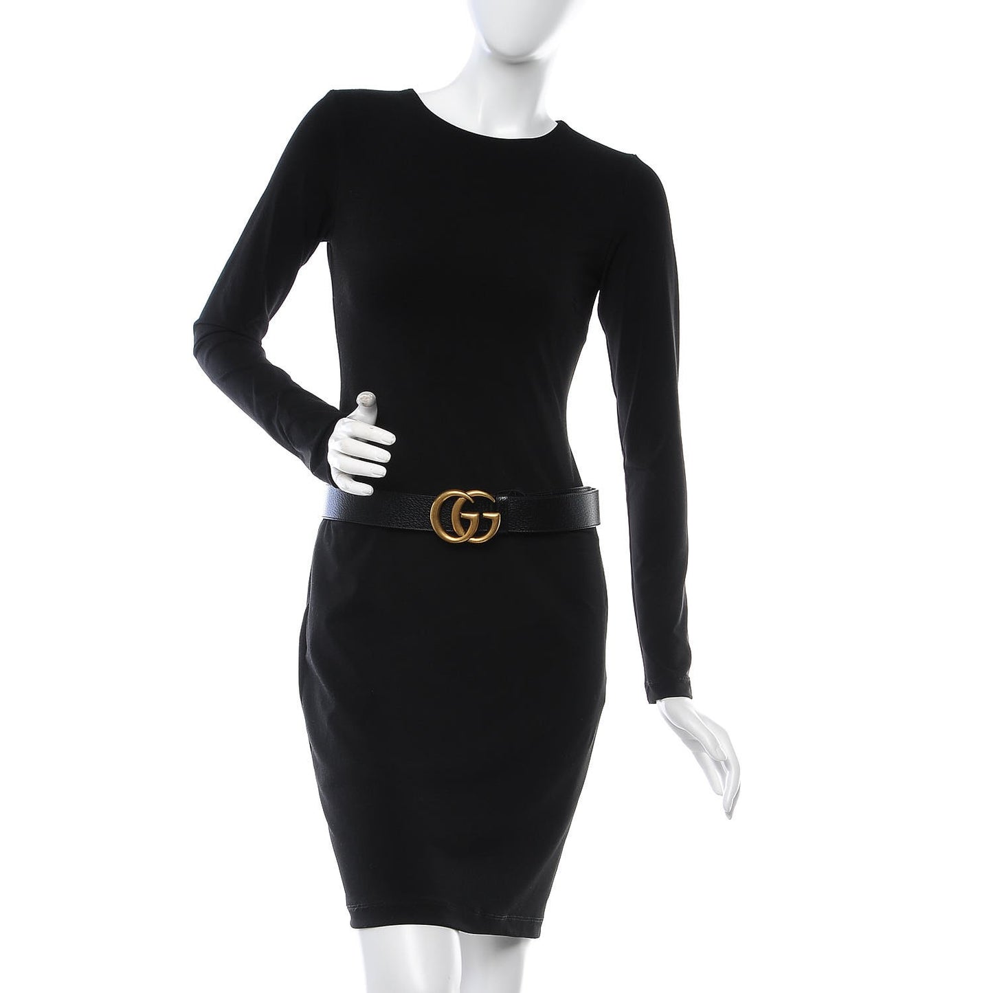 Textured Calfskin Double G 40mm Belt 85 34 Black