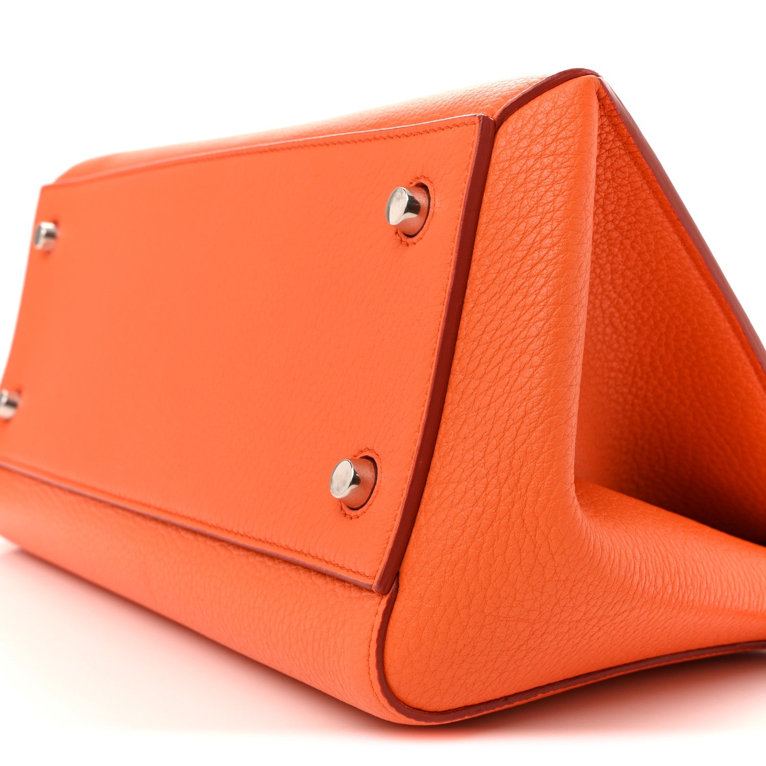 Celine Grained Calfskin Small Edge Shoulder Bag Orange 10 of 10