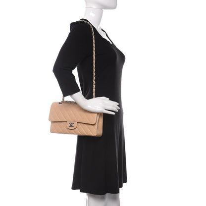Chanel Caviar Quilted Medium Double Flap Beige Clair 2 of 11