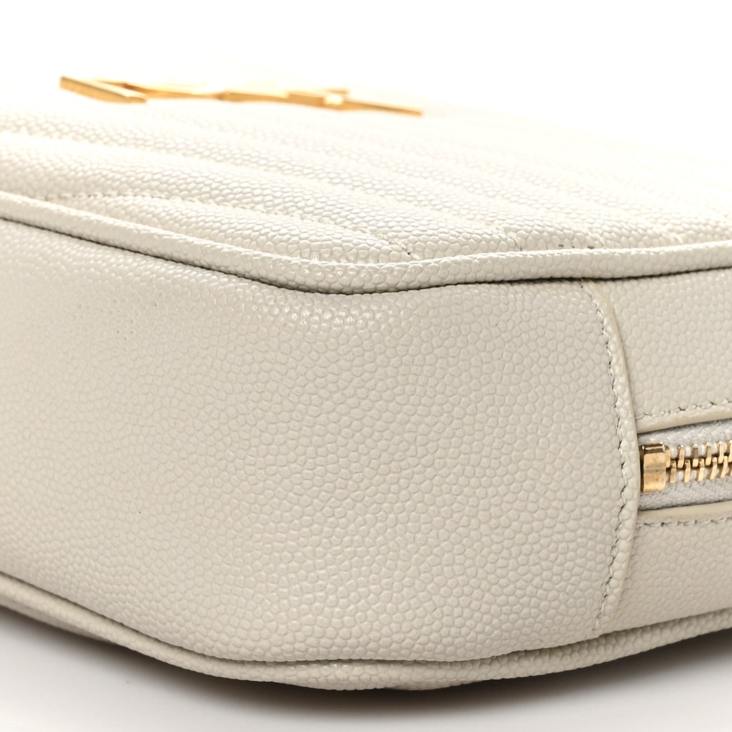 Saint Laurent Grain De Poudre Matelasse Monogram Mini Lou Camera Bag Crema Soft 10 of 10