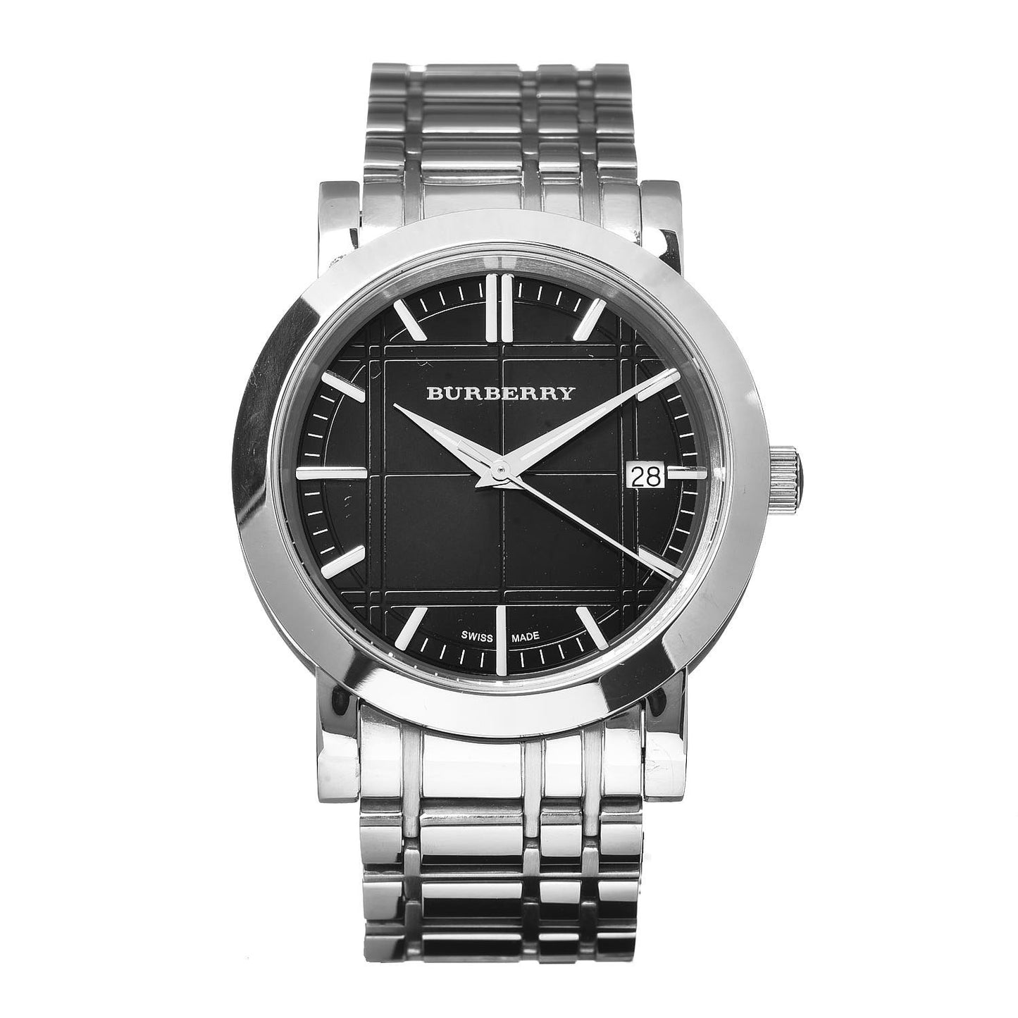 Stainless Steel 38mm Heritage Quartz Watch Black BU1364