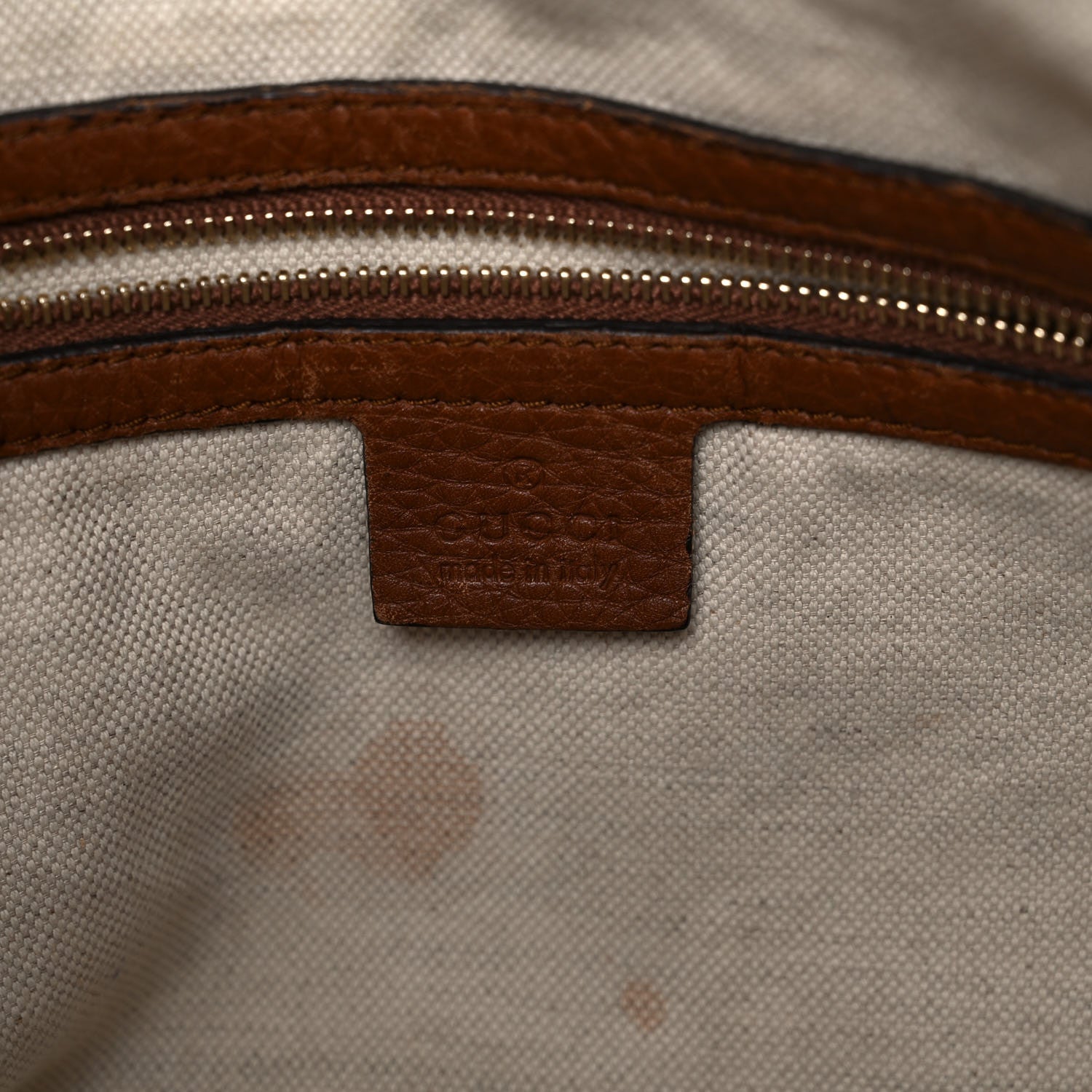 Gucci Monogram Cellarius Calfskin Medium Bella Hobo Beige Ebony Cuir 6 of 36
