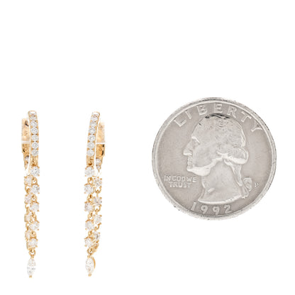 Anita Ko 18K Yellow Gold Diamond Sienna Huggies Earrings 2 of 5