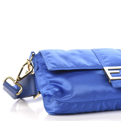 Fendi X PORTER Nylon Regular Belt Baguette Bag Blu 8 of 10